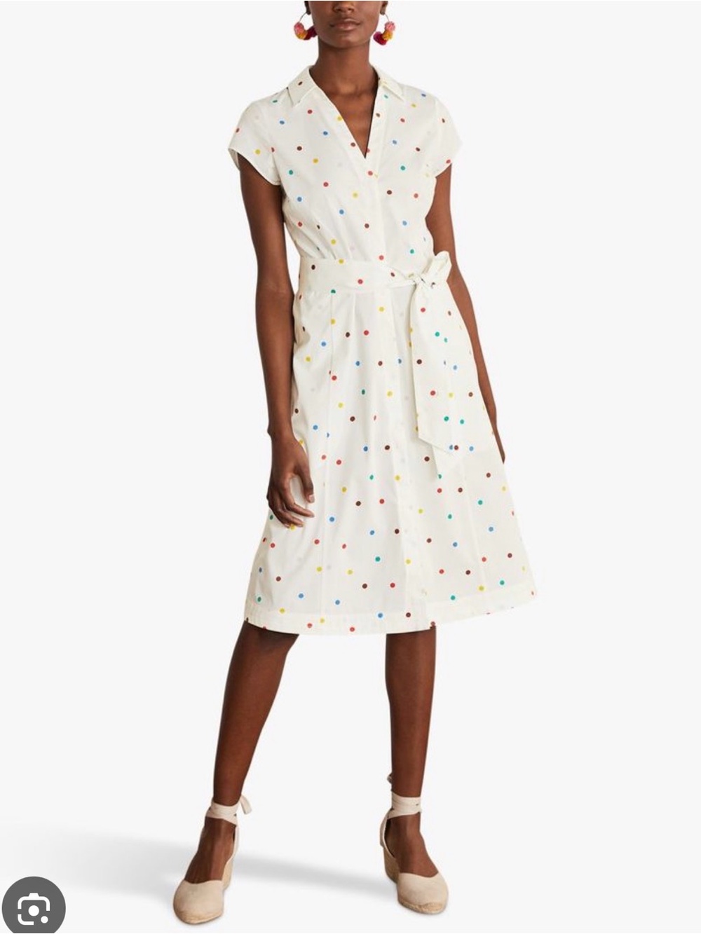 Boden Rowena Polka Dot Shirt Dress - Picture 4 of 13